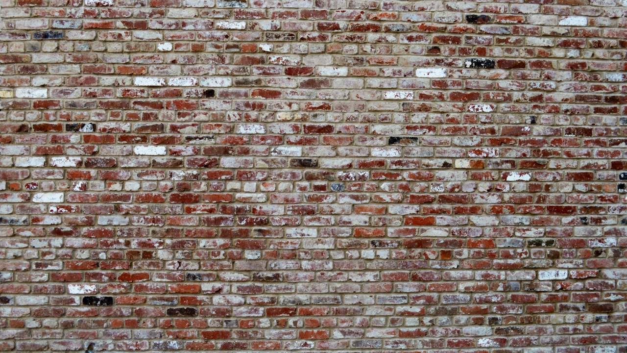 Обои каменная стена, кирпич, стена, кирпичная кладка, текстура в разрешении 1280x720