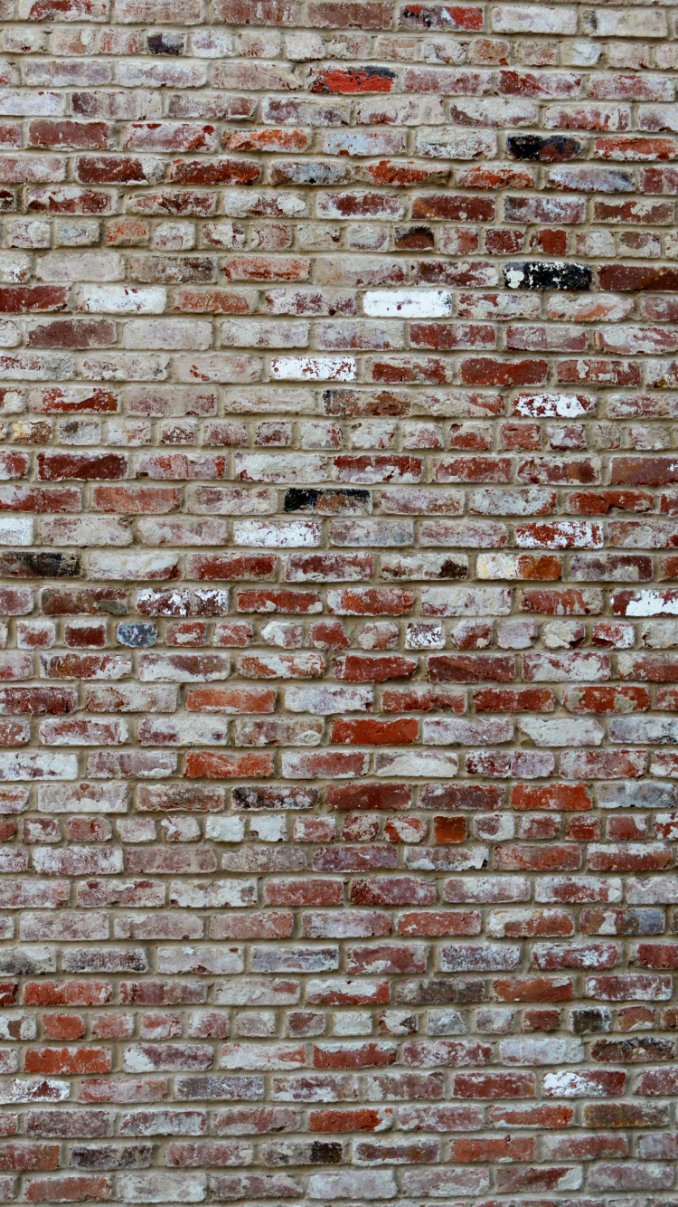 Обои каменная стена, кирпич, стена, кирпичная кладка, текстура в разрешении 750x1334