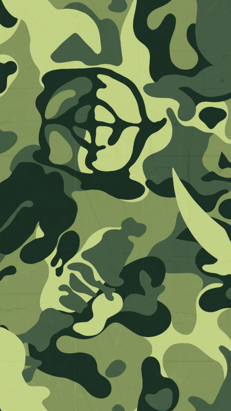 Обои команда крепость 2, военный камуфляж, узор, камуфляж, зеленый в разрешении 750x1334