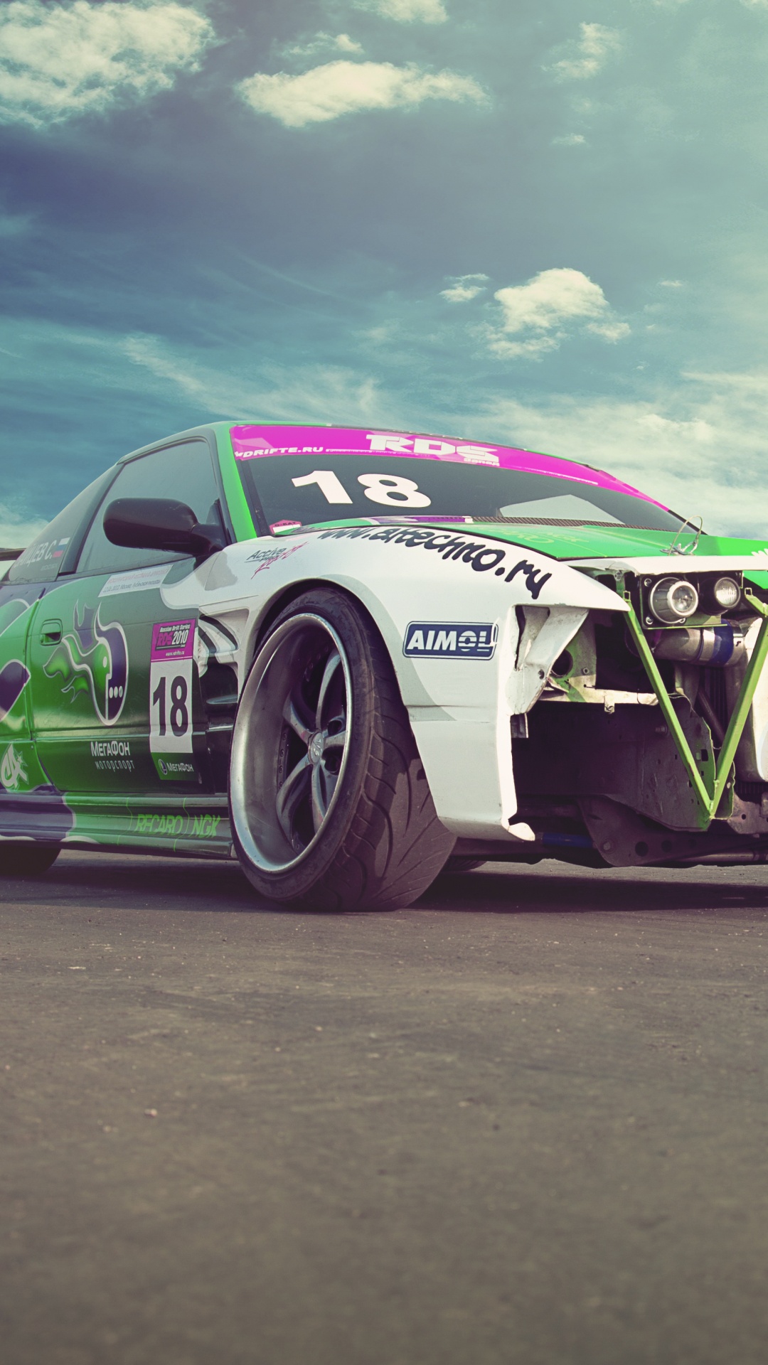 Обои дрифтинг, авто, спорткар, ипподром, гоночный в разрешении 1080x1920