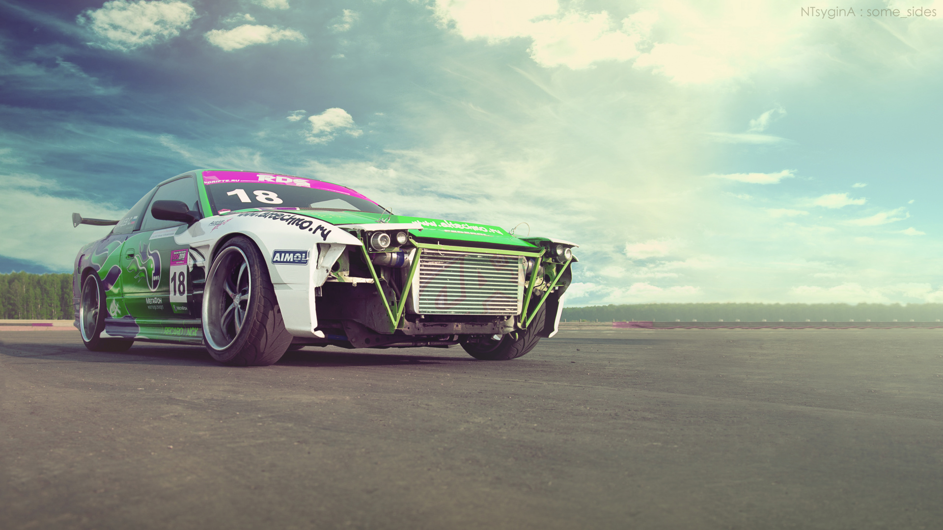 Обои дрифтинг, авто, спорткар, ипподром, гоночный в разрешении 1920x1080