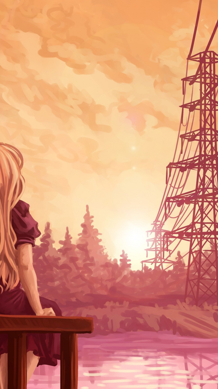 Обои электромагнитное излучение, визуальное искусство, облако, растение, природа в разрешении 750x1334