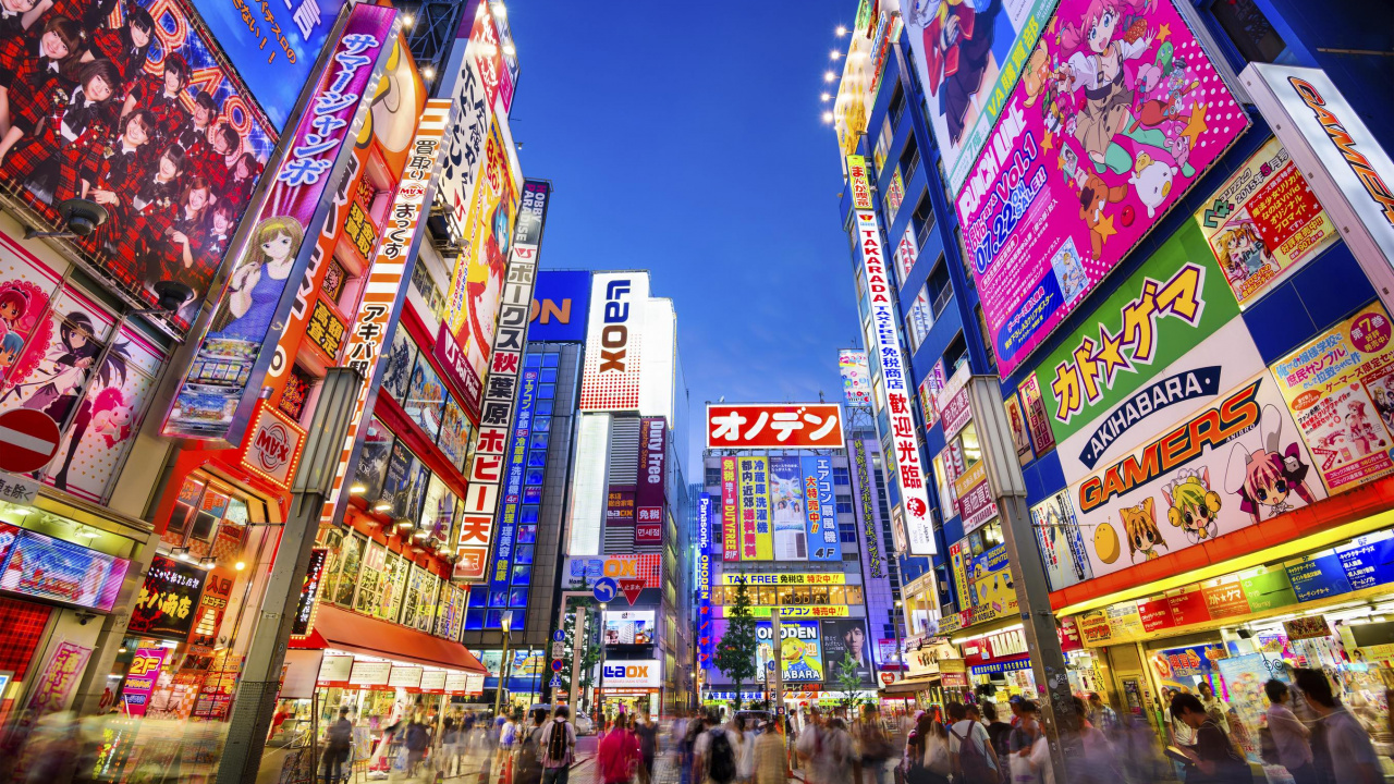 Обои Акихабара, метрополия, ориентир, город, базар в разрешении 1280x720