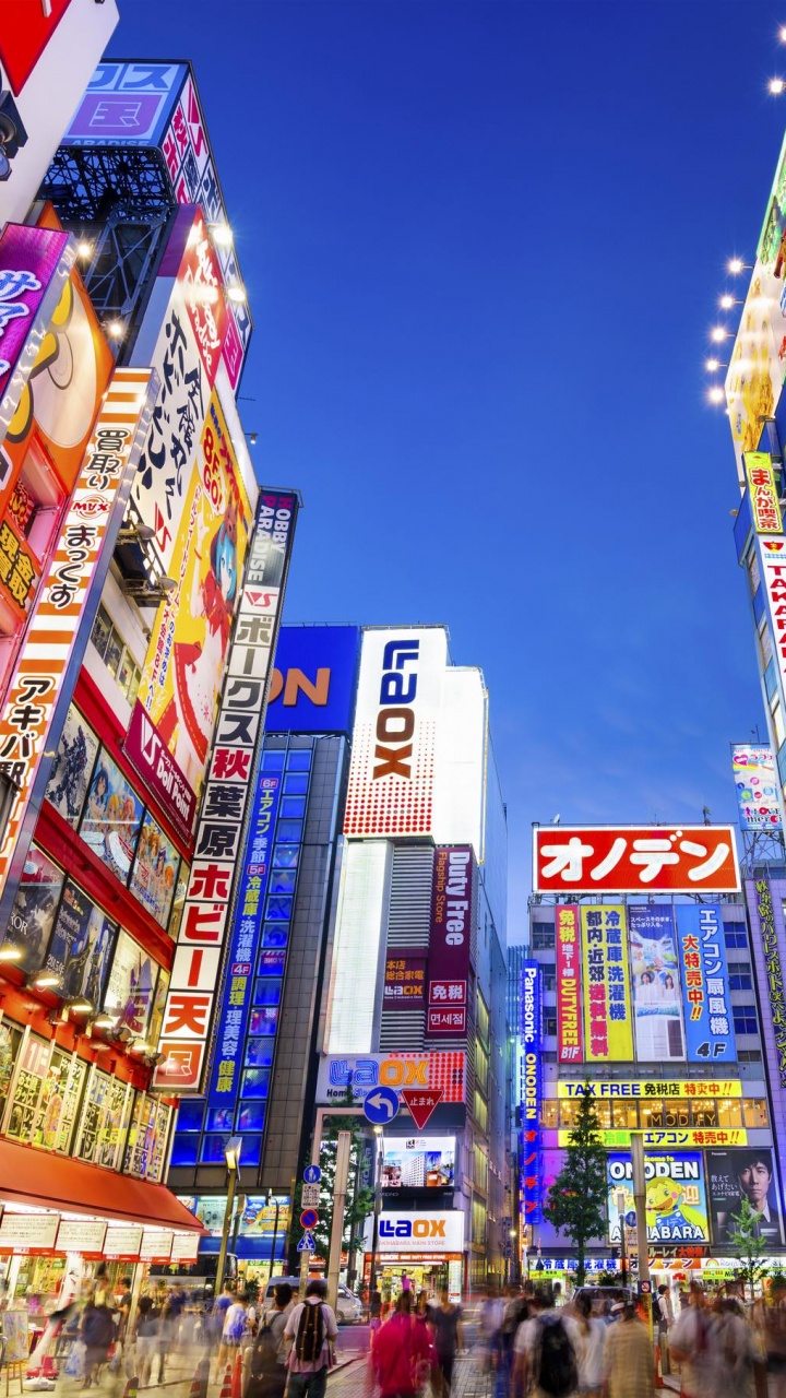 Обои Акихабара, метрополия, ориентир, город, базар в разрешении 720x1280