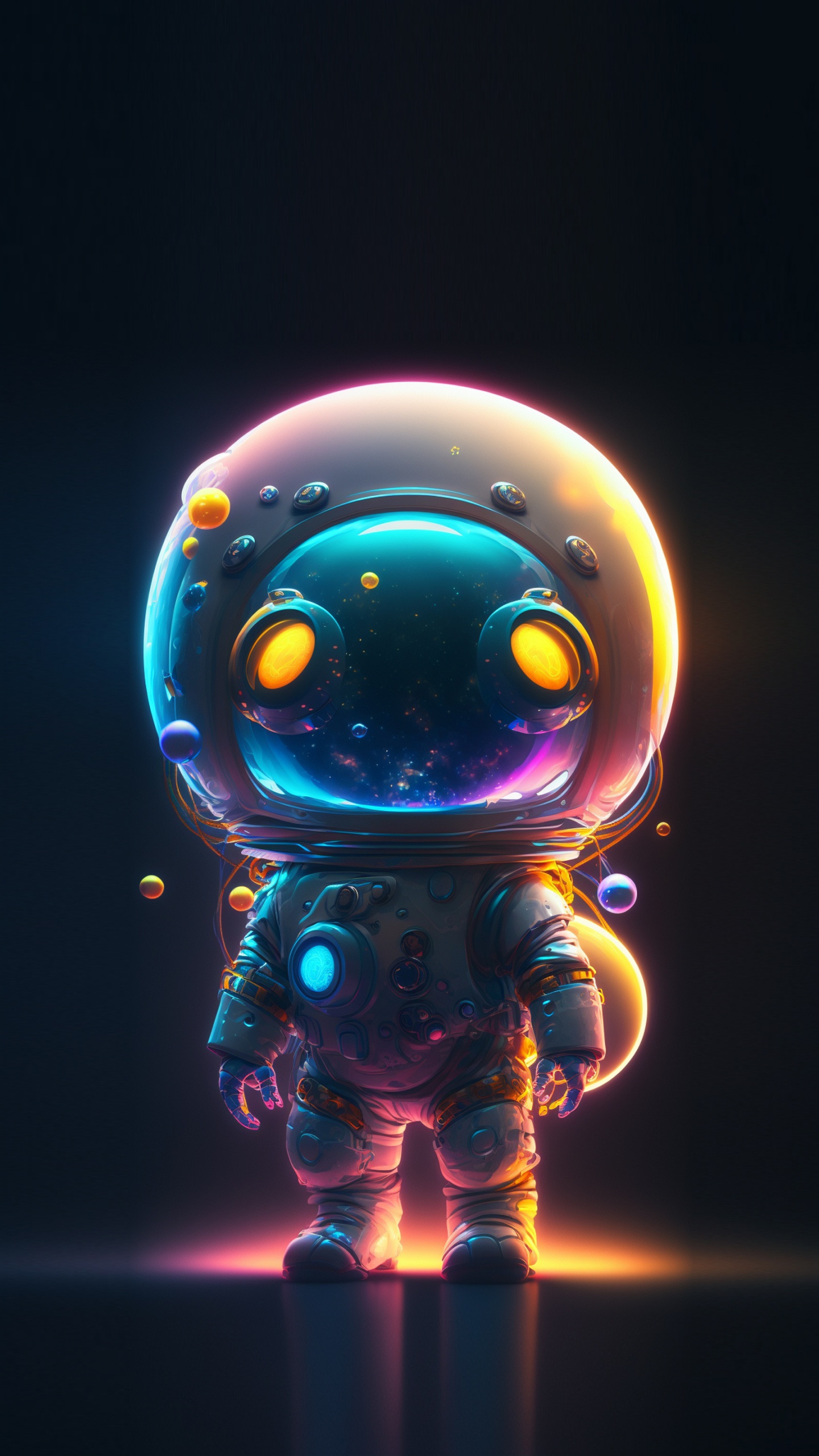 Обои свет, астрономический объект, анимация, космическое пространство, графика в разрешении 1440x2560