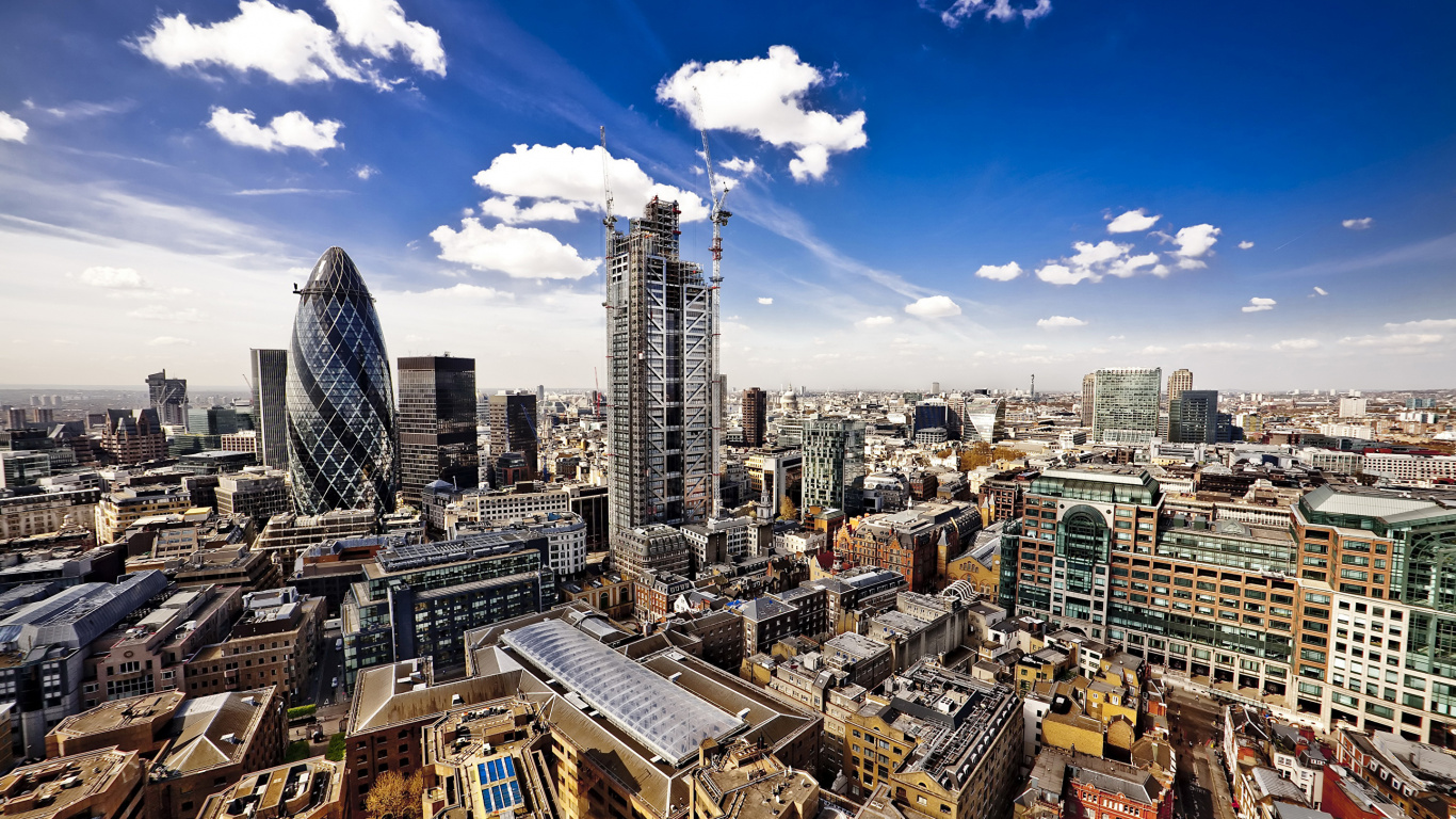 Обои Лондон, недвижимость, свойство, город, городской район в разрешении 1366x768