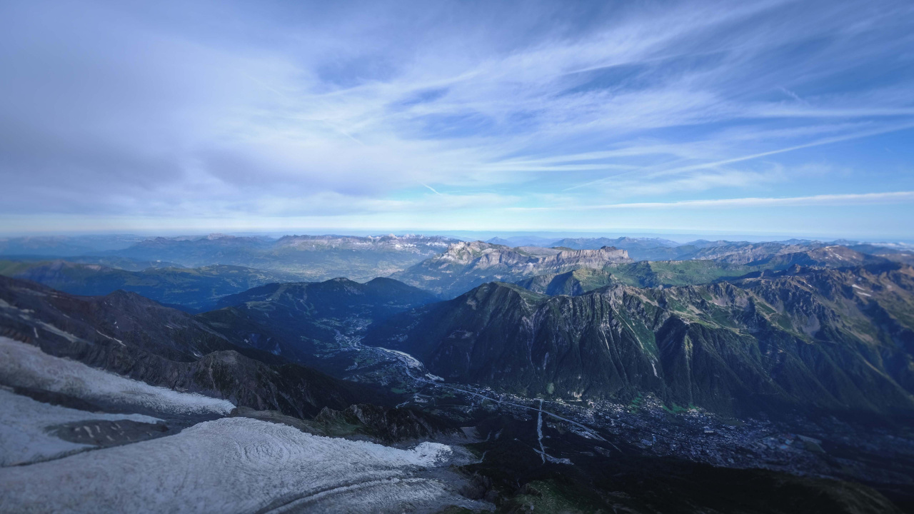 Обои облако, атмосфера, гора, нагорье, природный ландшафт в разрешении 1280x720