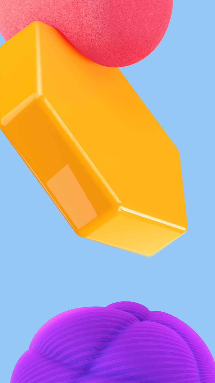 Обои смартфон, fhd, синий, жест, красный цвет в разрешении 750x1334