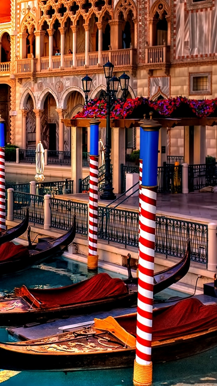 Обои венецианец, Венеция, гондола, водный путь, вода в разрешении 750x1334