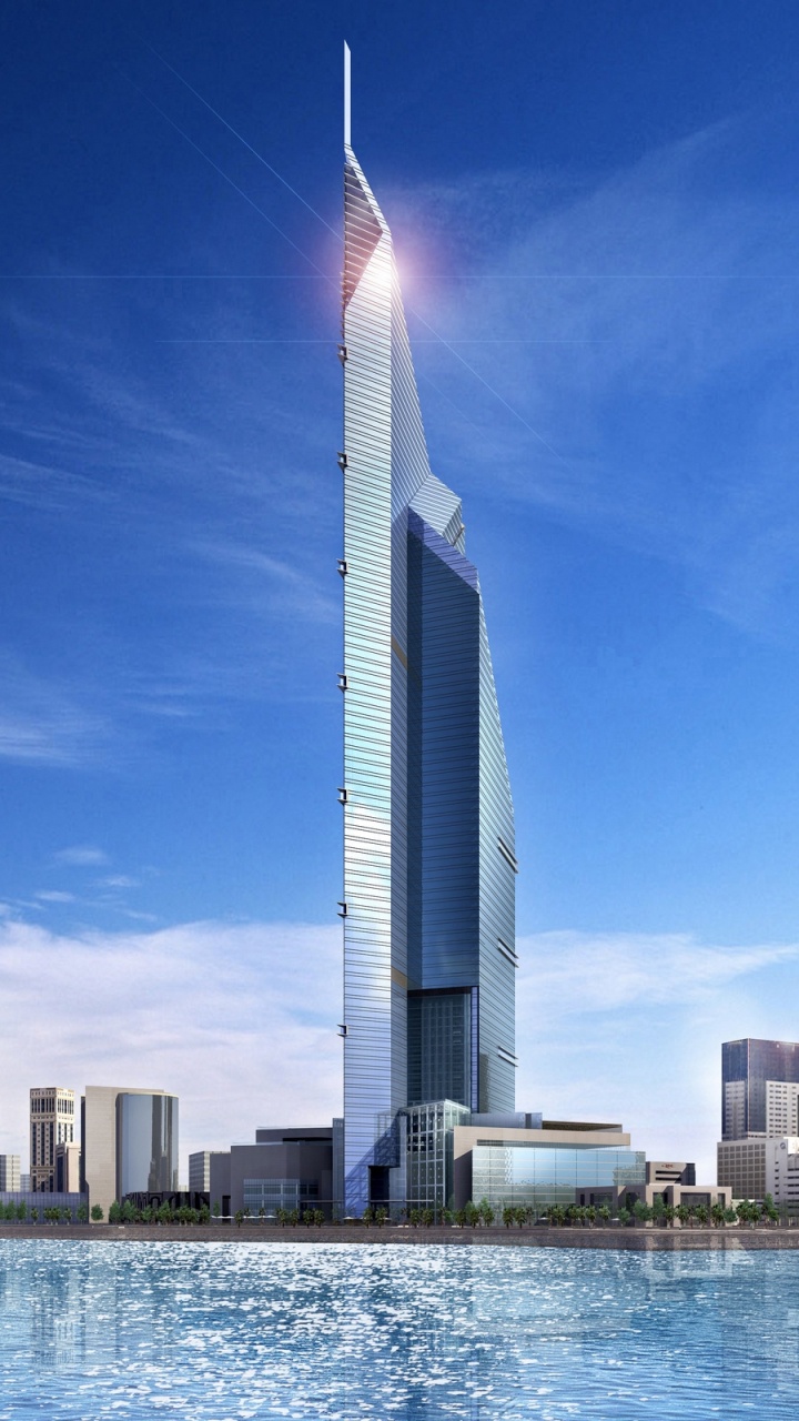 Обои Бурдж Халифа, небоскреб, вышка, башня, ориентир в разрешении 720x1280