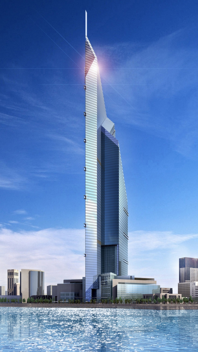 Обои Бурдж Халифа, небоскреб, вышка, башня, ориентир в разрешении 750x1334