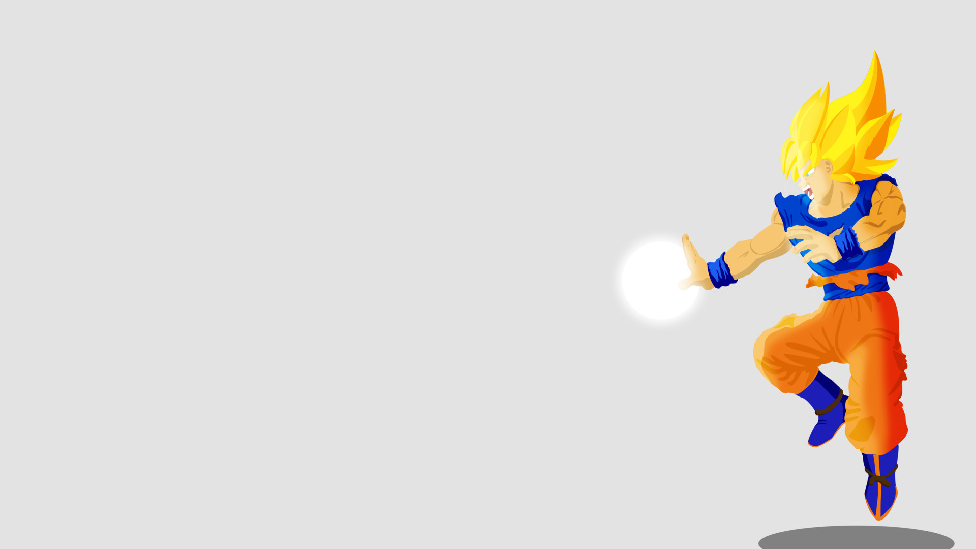 Обои гоку, иллюстрация, аниме, минимализм, Жемчуг дракона в разрешении 1920x1080