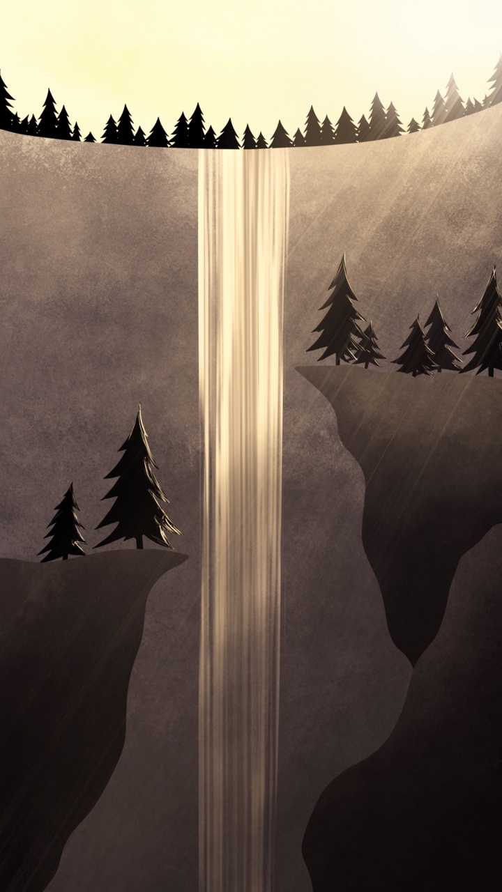 Обои лист, древесные растения, арт, вечнозеленое растение, семейства сосновых в разрешении 720x1280