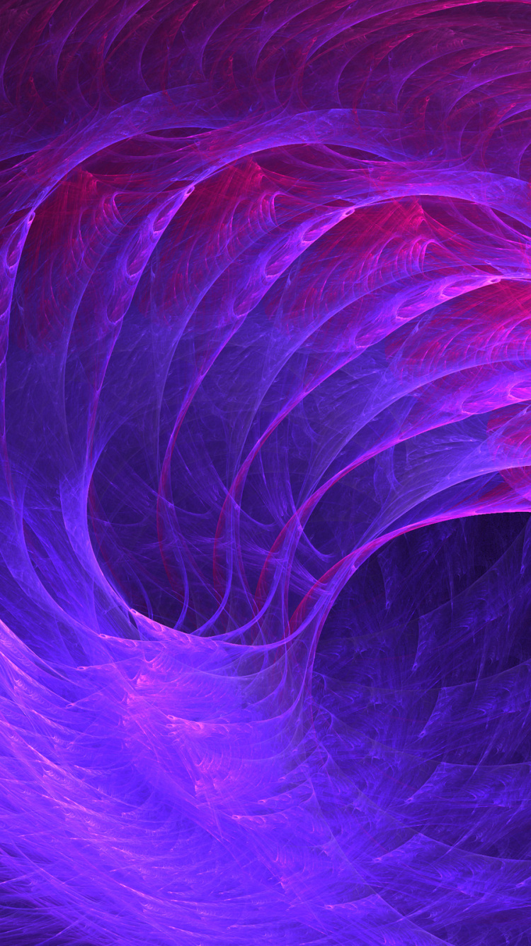 Обои пурпур, Фиолетовый, свет, фрактальное искусство, вихрь в разрешении 750x1334