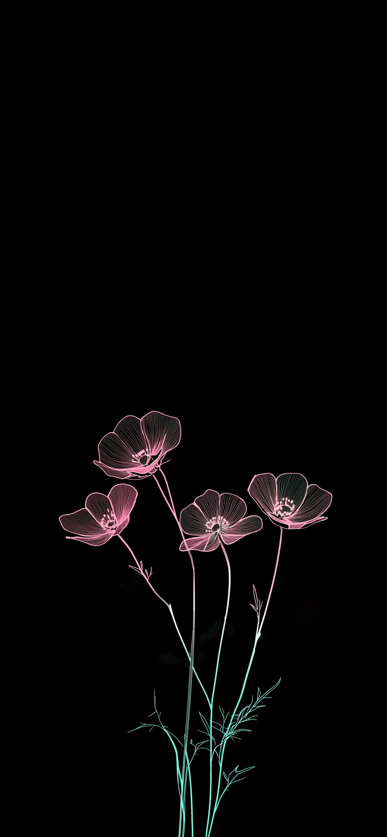 Обои темнота, мир, пользователь, цветок, 2025 в разрешении 1242x2688