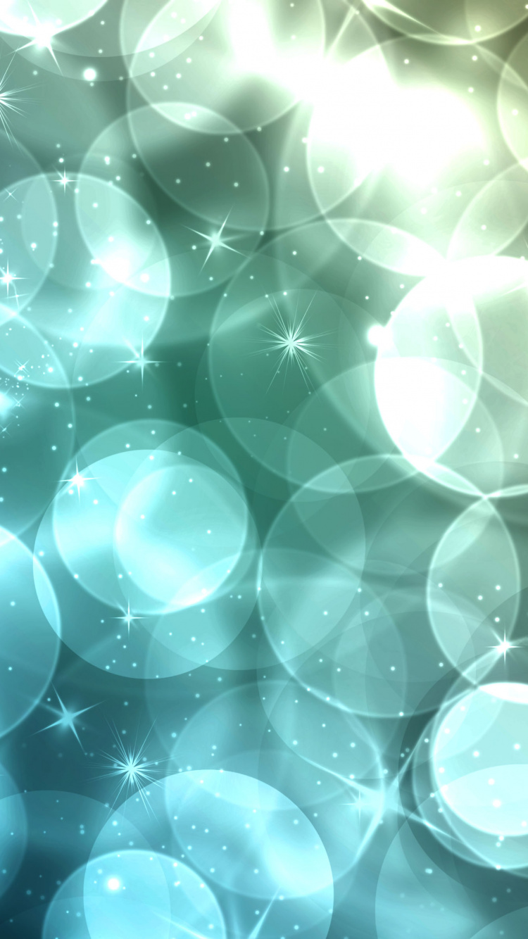 Обои боке, цвет, синий, круг, узор в разрешении 750x1334