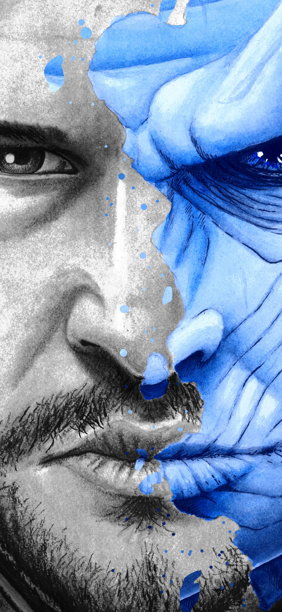 Обои Кит Харингтон, телевизионное шоу, иллюстрация, визуальное искусство, Арья Старк в разрешении 1125x2436