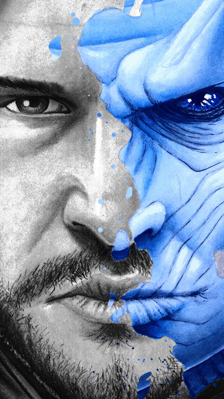 Обои Кит Харингтон, телевизионное шоу, иллюстрация, визуальное искусство, Арья Старк в разрешении 720x1280