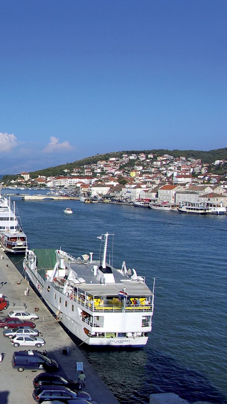 Обои Далмация, гавань, город, городской район, порт в разрешении 750x1334