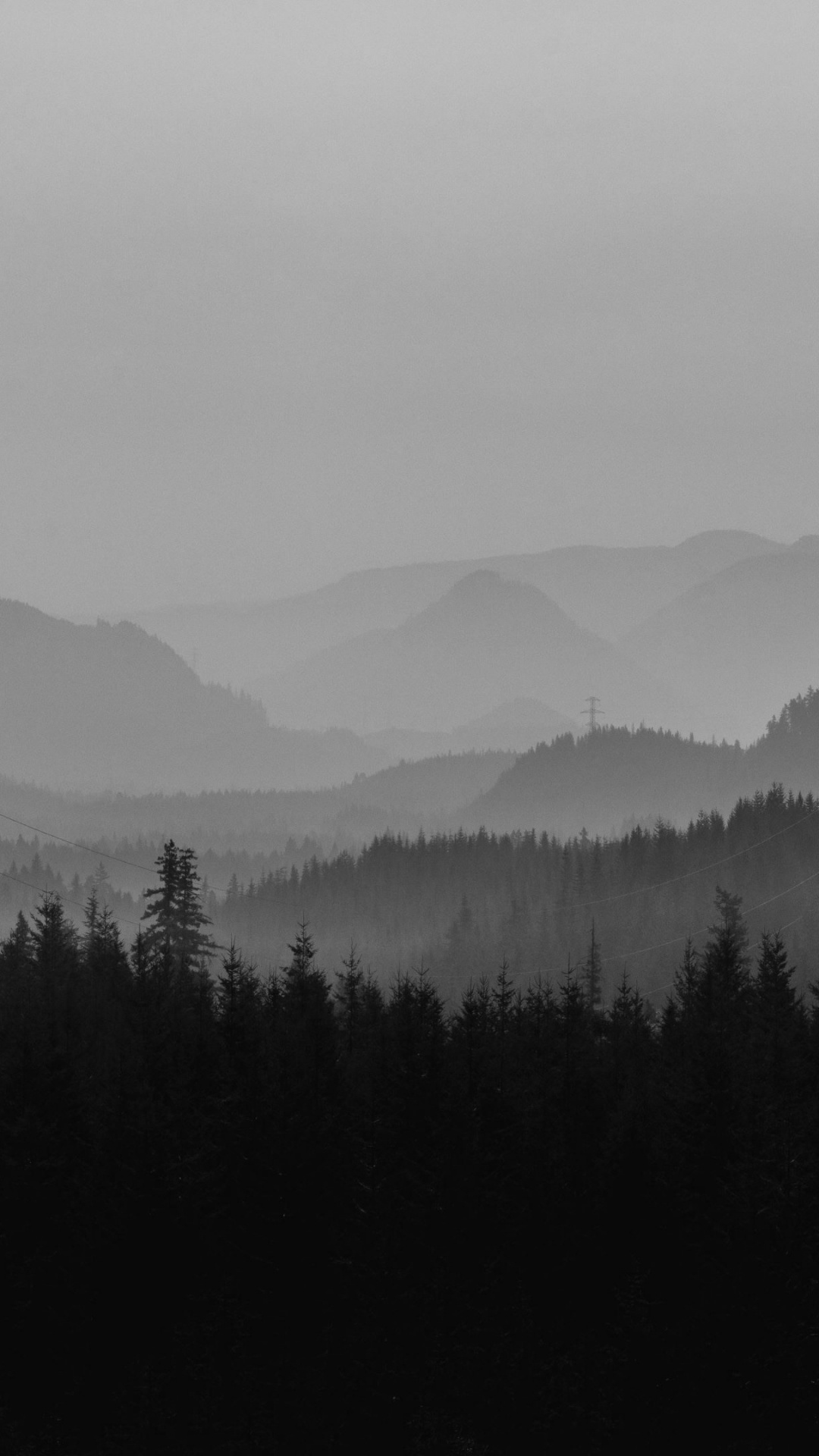 Обои природа, горный рельеф, гора, туман, дымка в разрешении 1080x1920