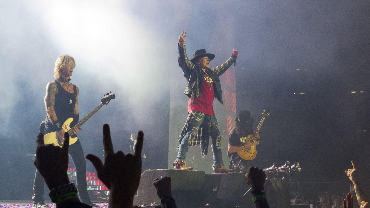 Обои этап, рокконцерт, Guns N Roses, Представление, развлечение в разрешении 1280x720