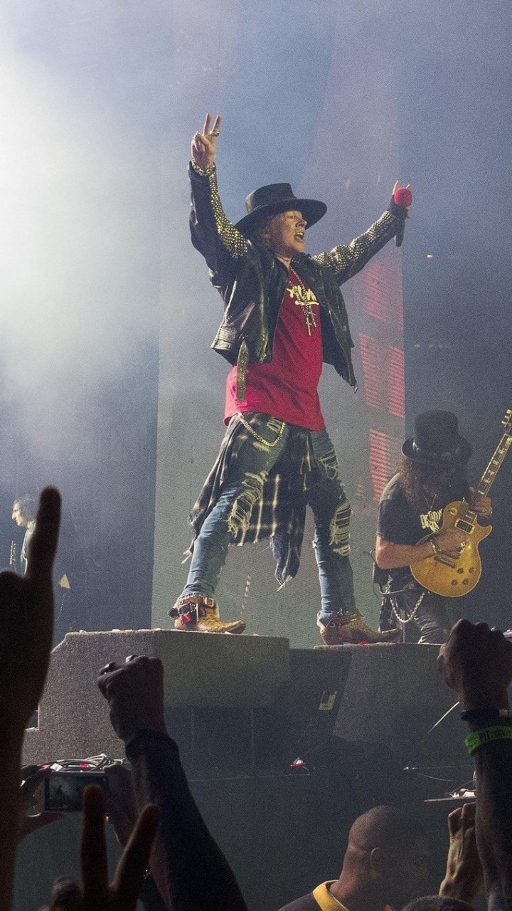 Обои этап, рокконцерт, Guns N Roses, Представление, развлечение в разрешении 720x1280