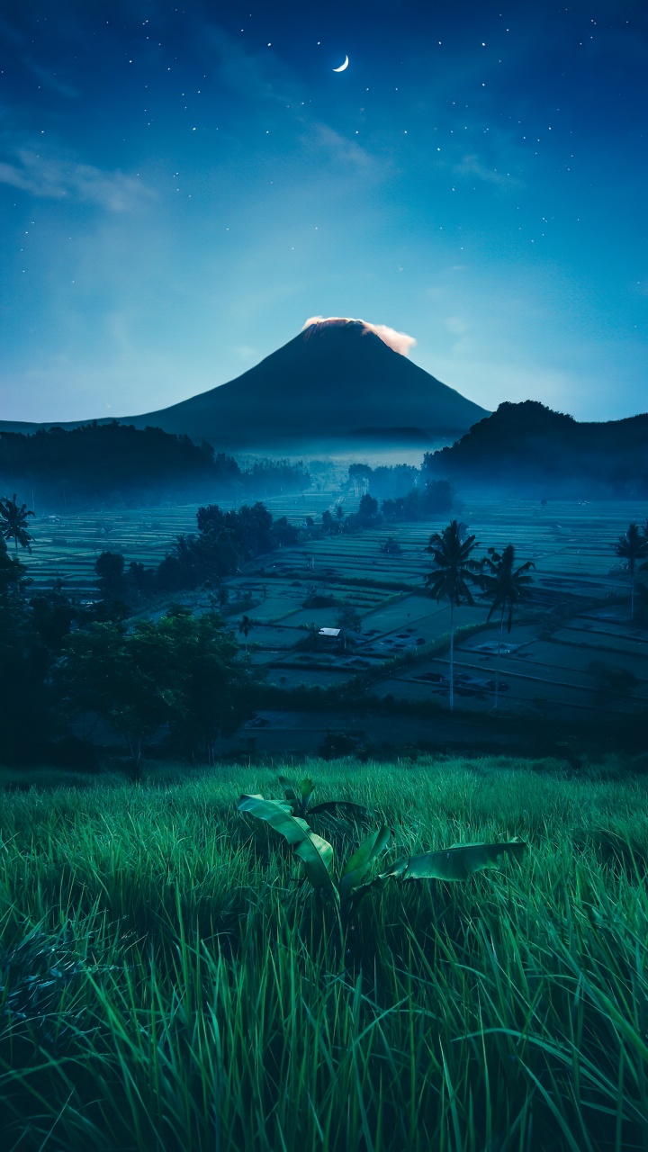 Обои вулканы Бали, Гора Агунг, Гора Батур, ретрит на бали-гармонии, вулкан в разрешении 720x1280