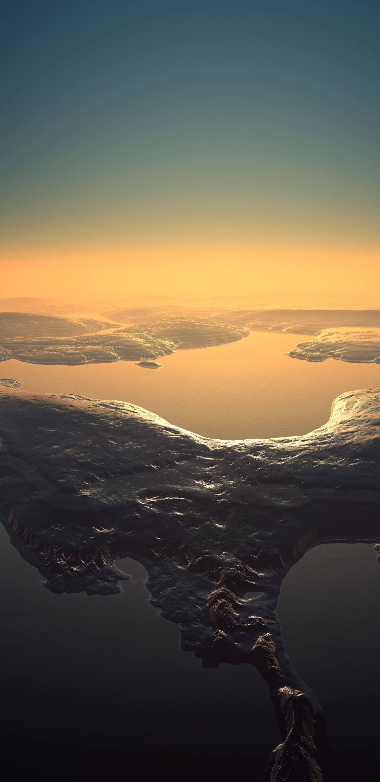 Обои macbook, горизонт, атмосфера, закат, восход солнца в разрешении 1440x2960