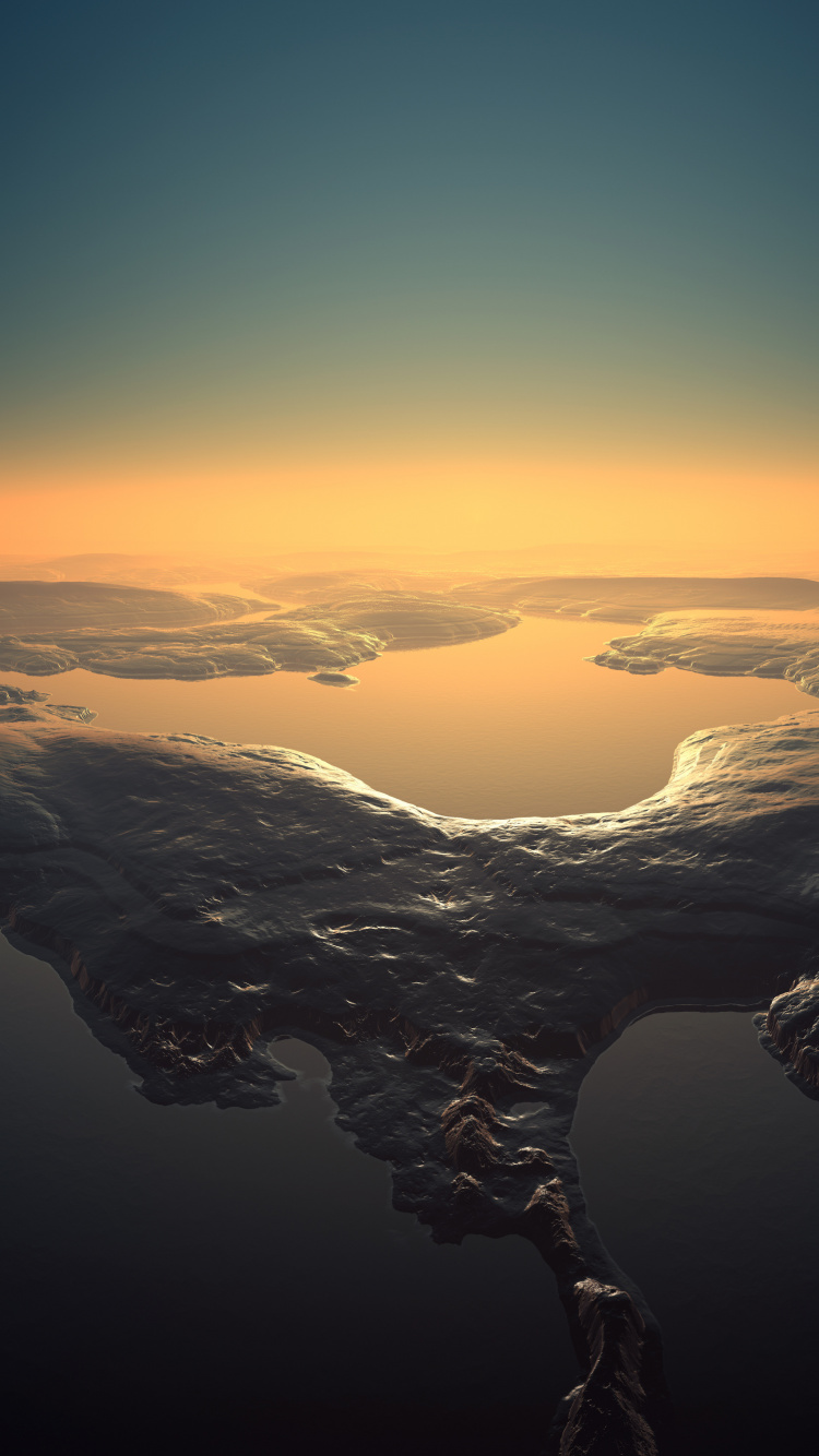 Обои macbook, горизонт, атмосфера, закат, восход солнца в разрешении 750x1334