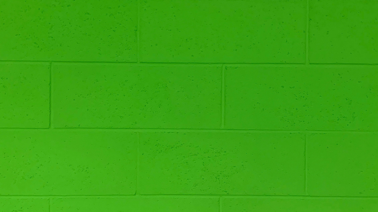 Обои стена, кирпич, текстура, зеленый, желтый в разрешении 1280x720