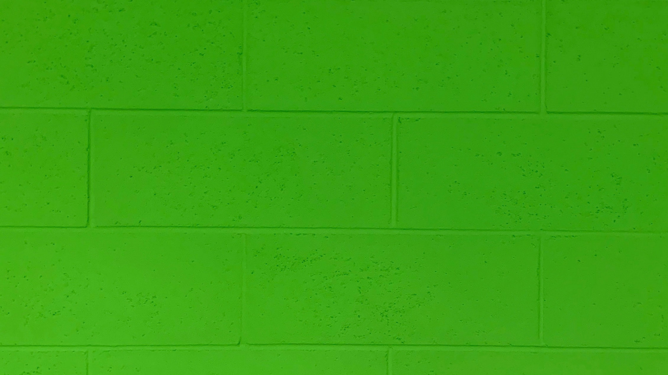 Обои стена, кирпич, текстура, зеленый, желтый в разрешении 1366x768