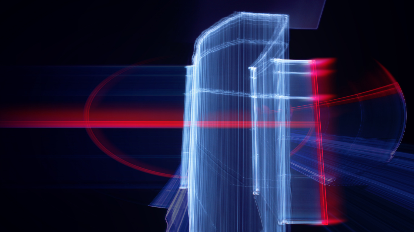 Обои синий, свет, линия, дизайн, электрик в разрешении 1366x768