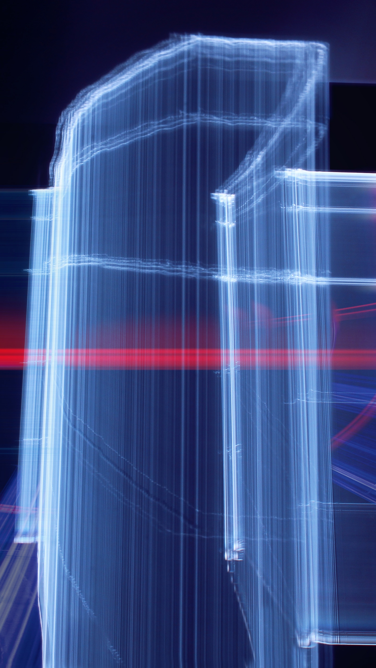 Обои синий, свет, линия, дизайн, электрик в разрешении 1440x2560