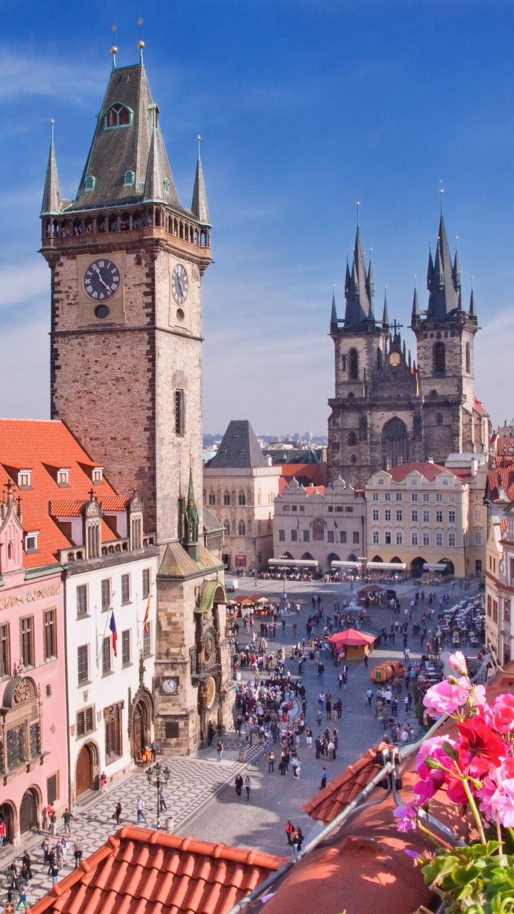 Обои городок, ориентир, город, населенный пункт, здание в разрешении 750x1334