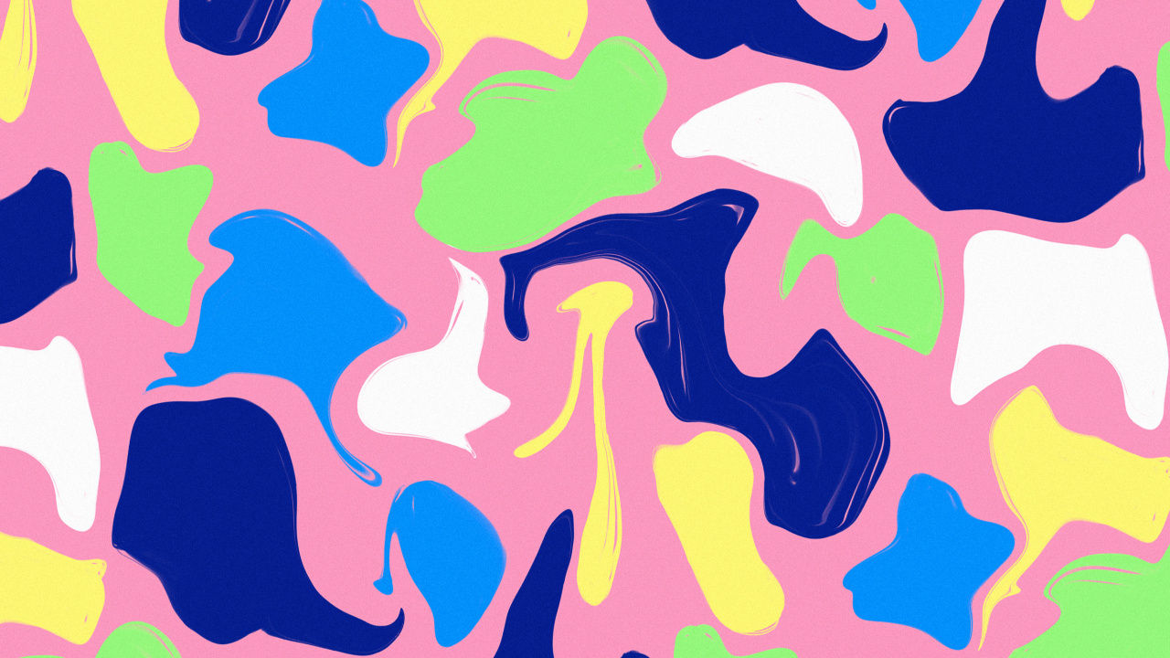 Обои узор, лазурный, арт, розовый, пурпурный цвет в разрешении 1280x720