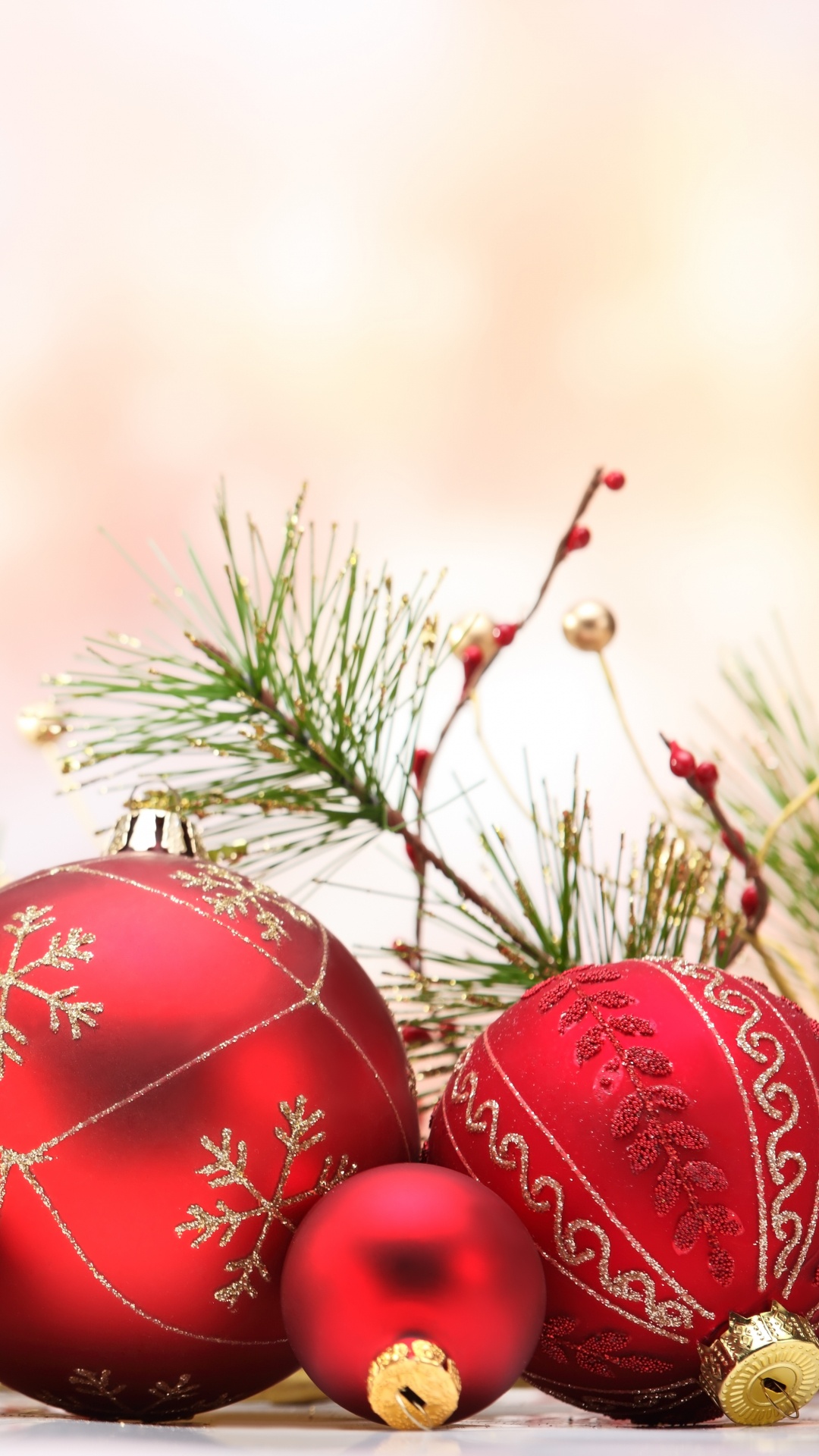 Обои Рождественский день, праздник, Рождественские украшения, рождественский орнамент, Санта-Клаус в разрешении 1080x1920