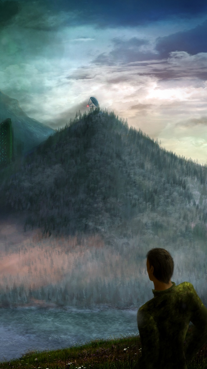 Обои живопись, фэнтези, природа, атмосфера, пейзаж в разрешении 720x1280