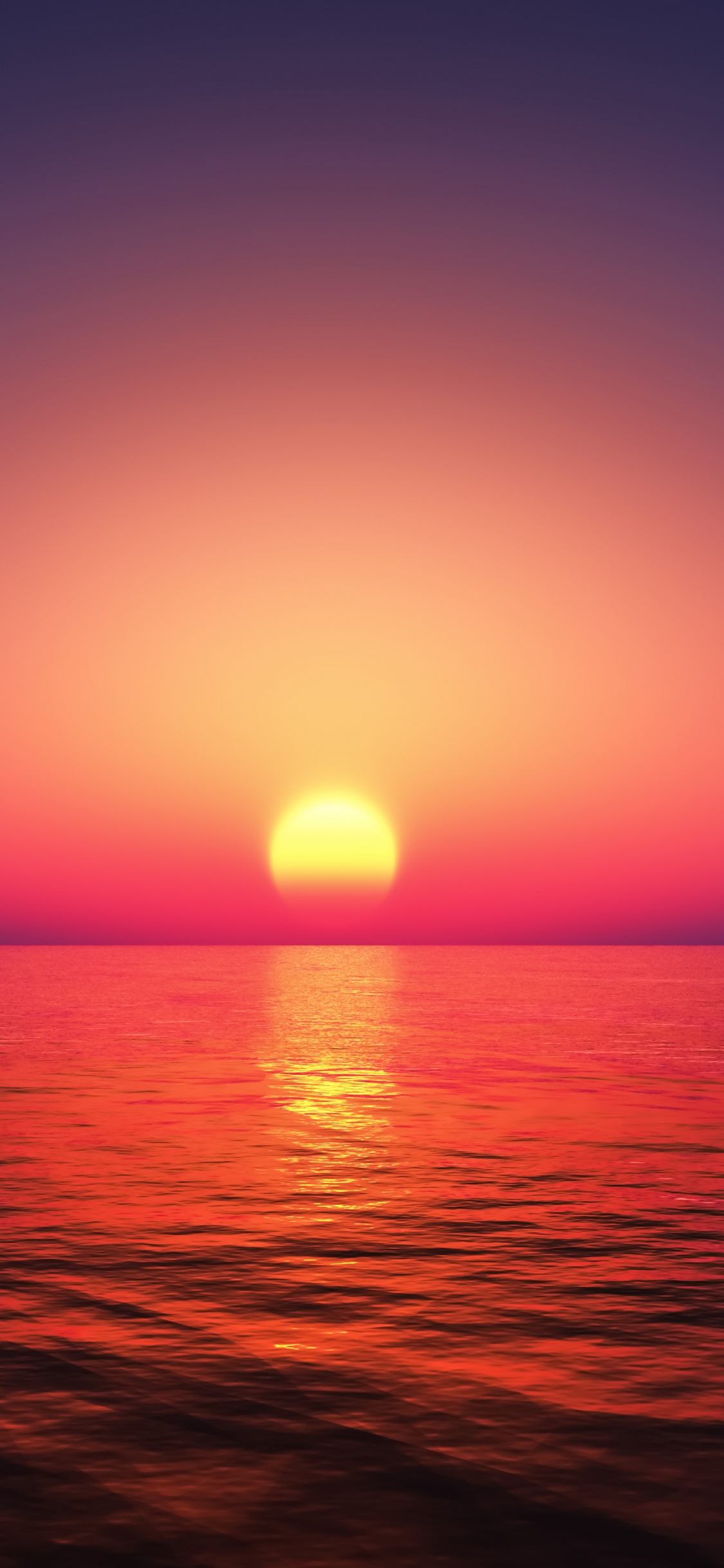 Обои горизонт, вода, атмосфера, дневное время, экорегион в разрешении 1125x2436