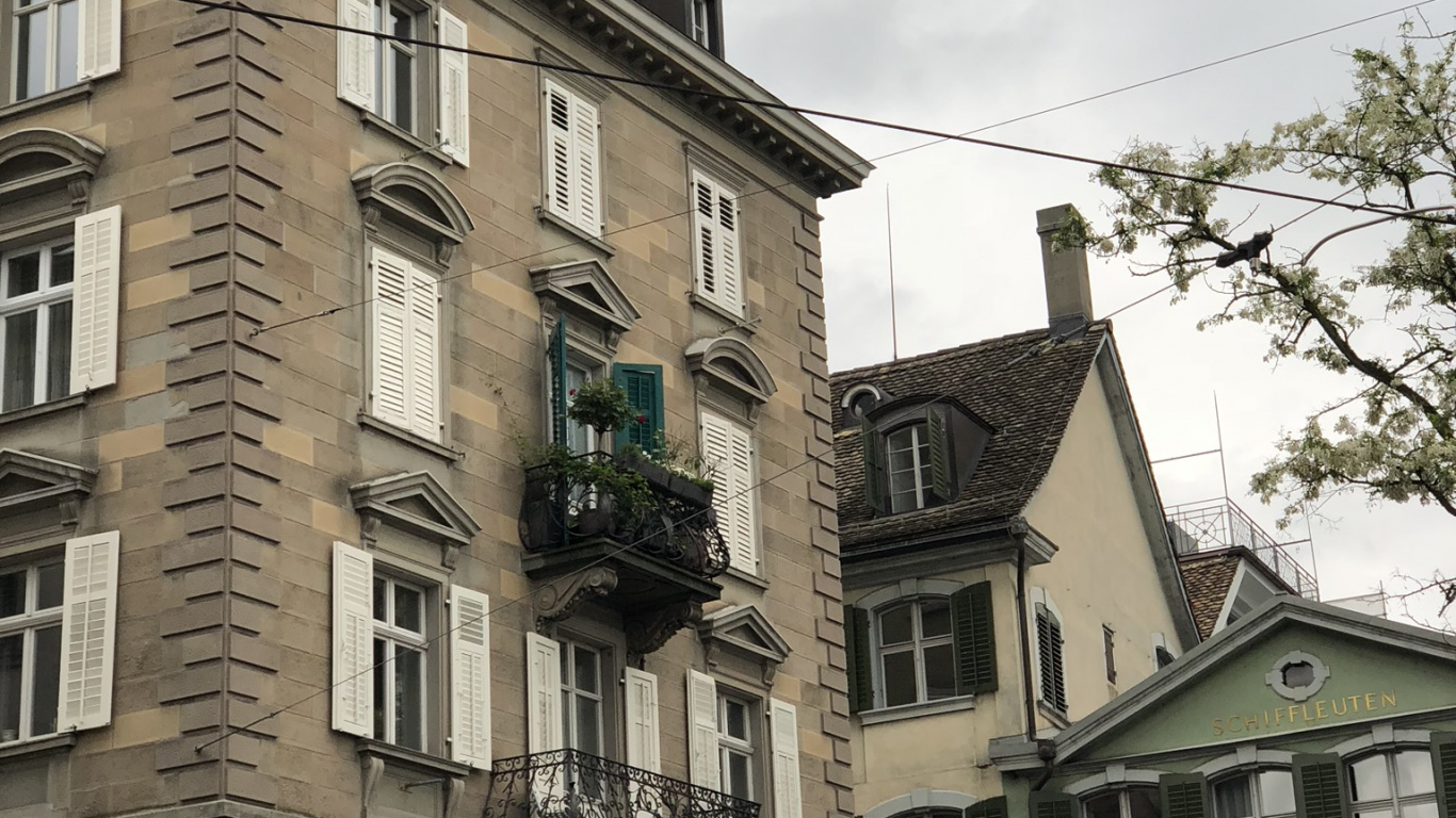 Обои Хаус, улица, дорога, зима, жилой район в разрешении 1366x768