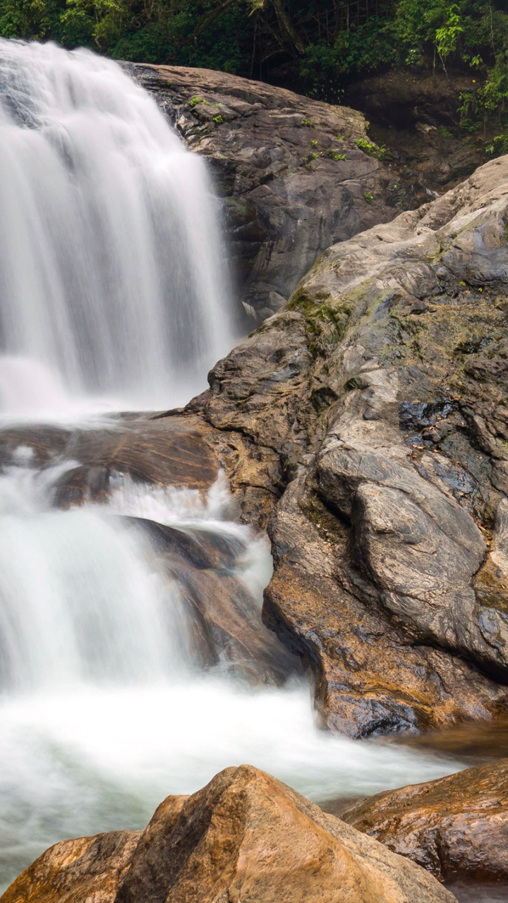 Обои водопад, гидроресурсы, водоем, природа, вода в разрешении 720x1280