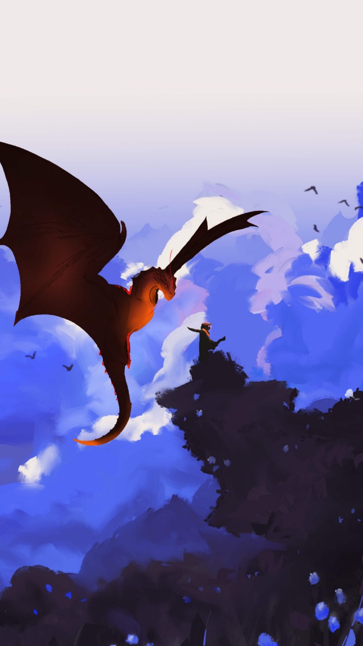 Обои самостоятельное обучение, птица, крыло, арт, морская птица в разрешении 720x1280