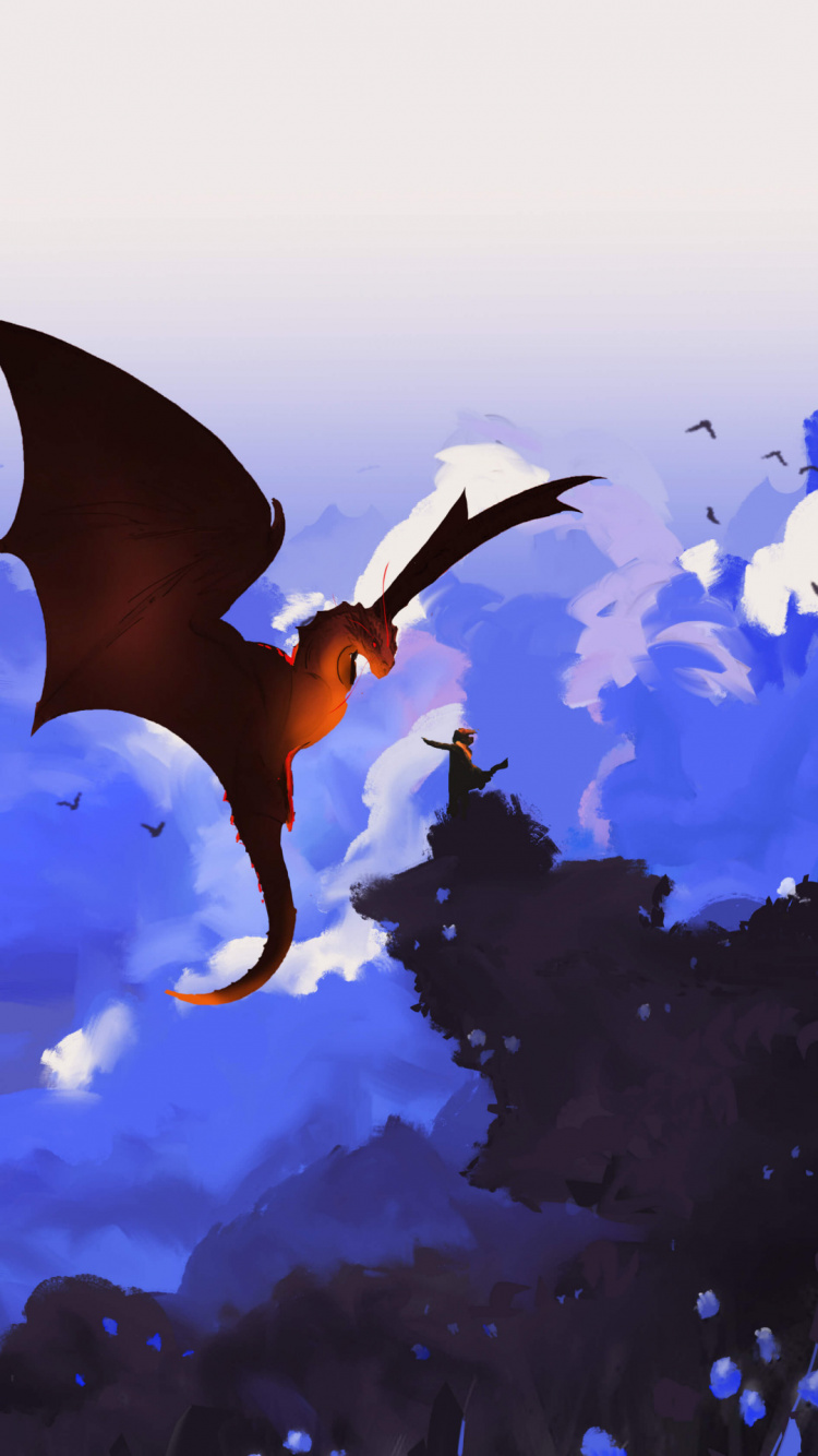 Обои самостоятельное обучение, птица, крыло, арт, морская птица в разрешении 750x1334