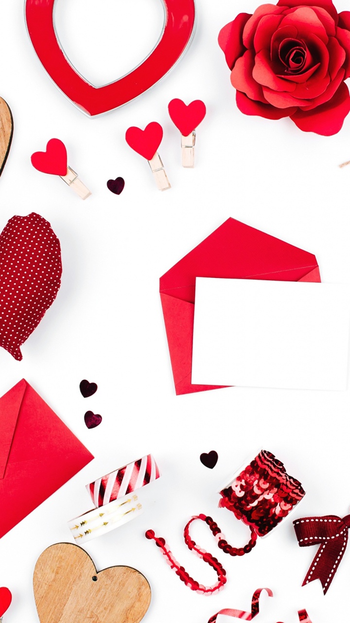 Обои День Святого Валентина, сердце, любовь, картинка, лепесток в разрешении 720x1280