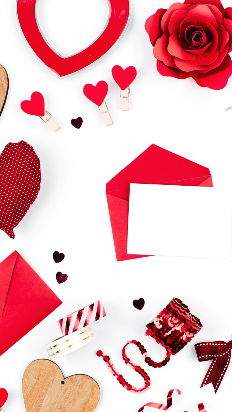 Обои День Святого Валентина, сердце, любовь, картинка, лепесток в разрешении 750x1334