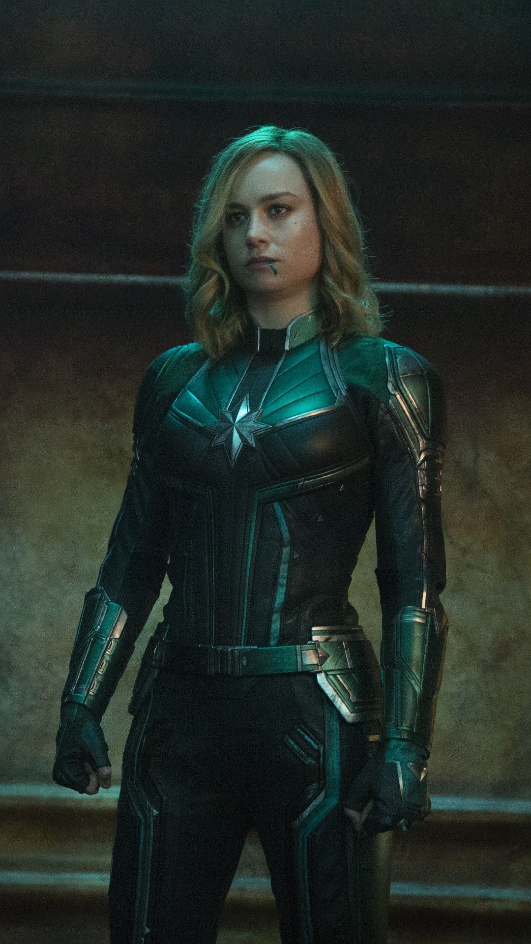 Обои Бри Ларсон, Капитан Марвел, Кэрол Денверс, marvel, супергерой в разрешении 1080x1920