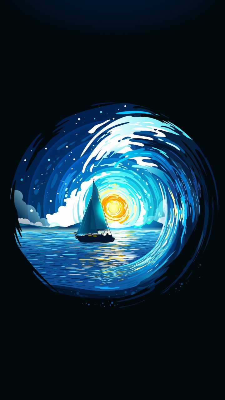 Обои наклейки океана, наклейка, океан, море, вода в разрешении 720x1280