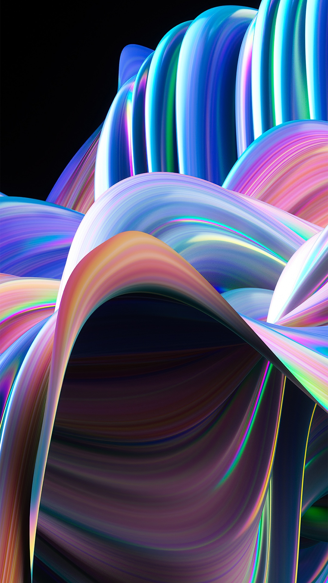 Обои свет, фрактальное искусство, геометрия, красочность, пурпур в разрешении 1080x1920