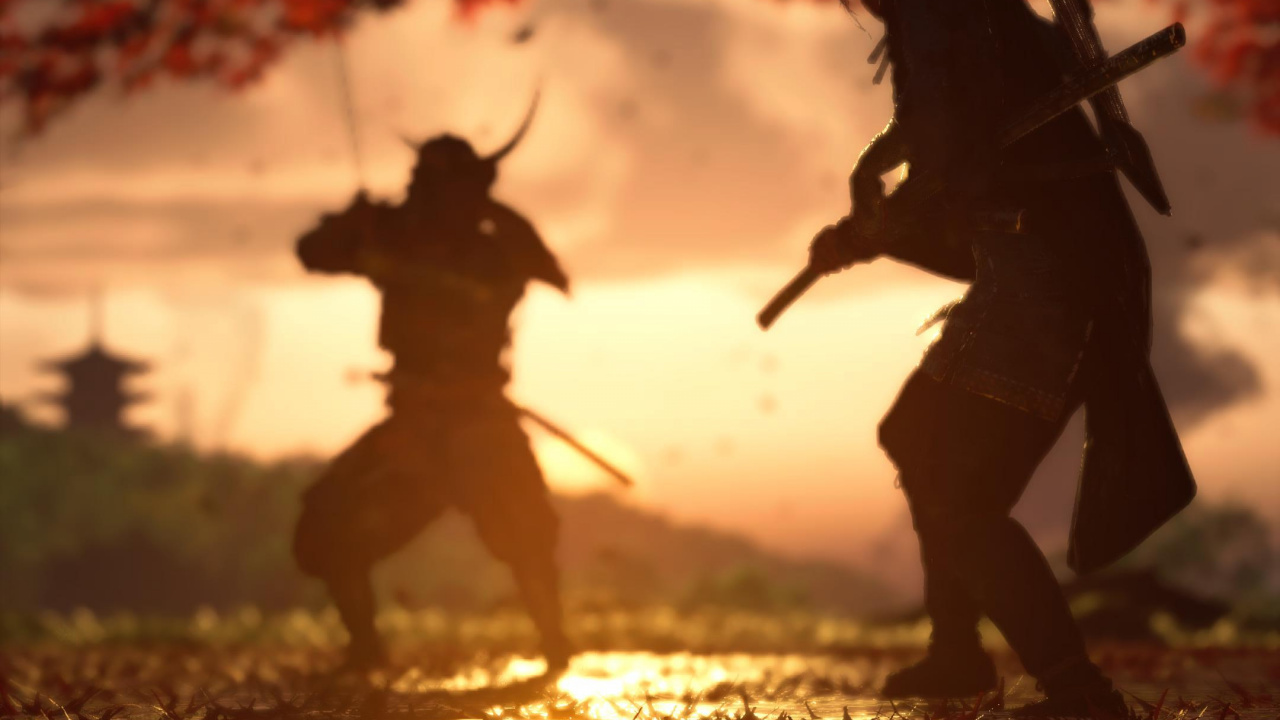 Обои лист, призрак цусимы, Люди в природе, вода, растение в разрешении 1280x720