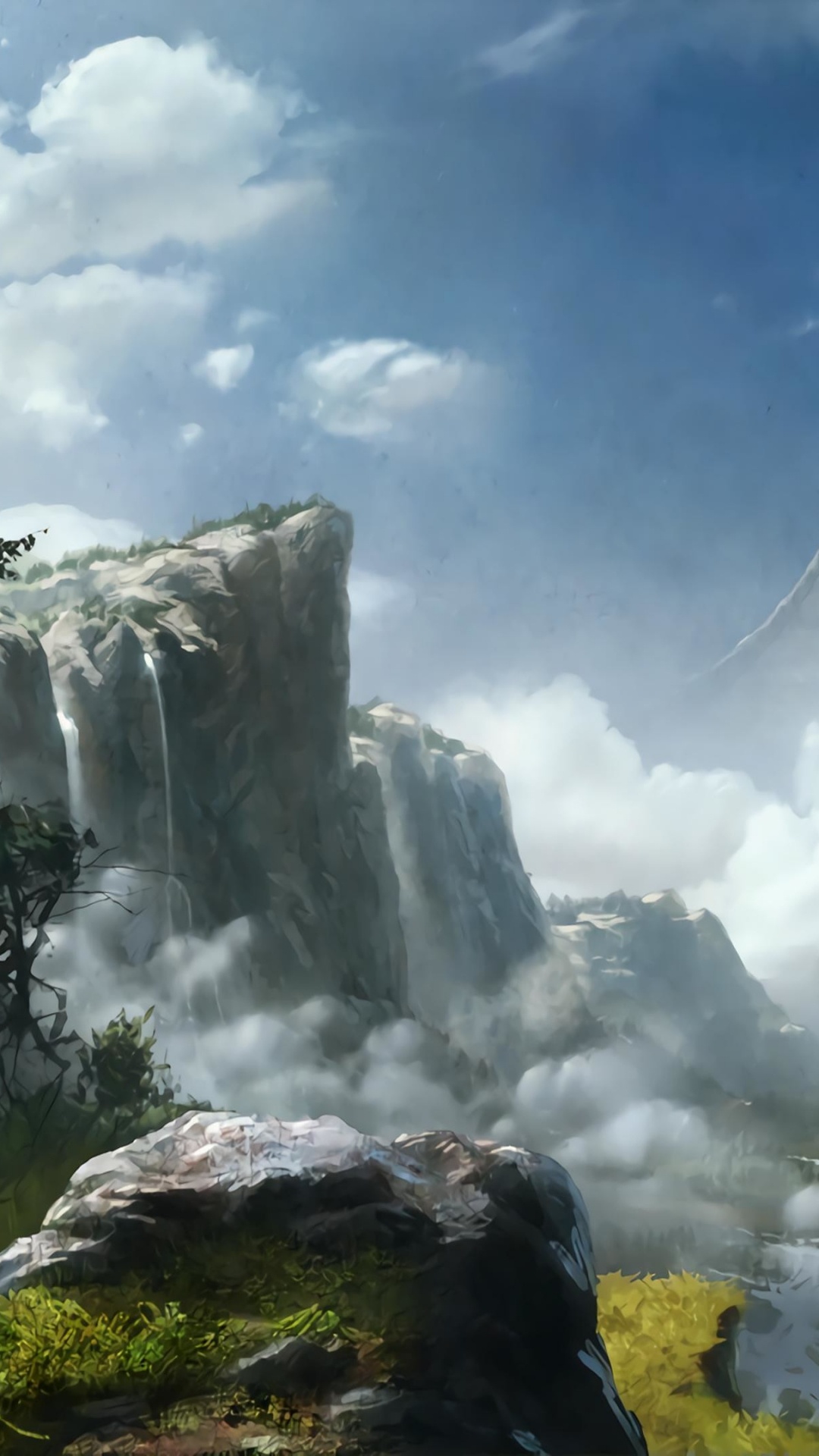 Обои хало Рич, halo 3, природа, водопад, природный заповедник в разрешении 1080x1920