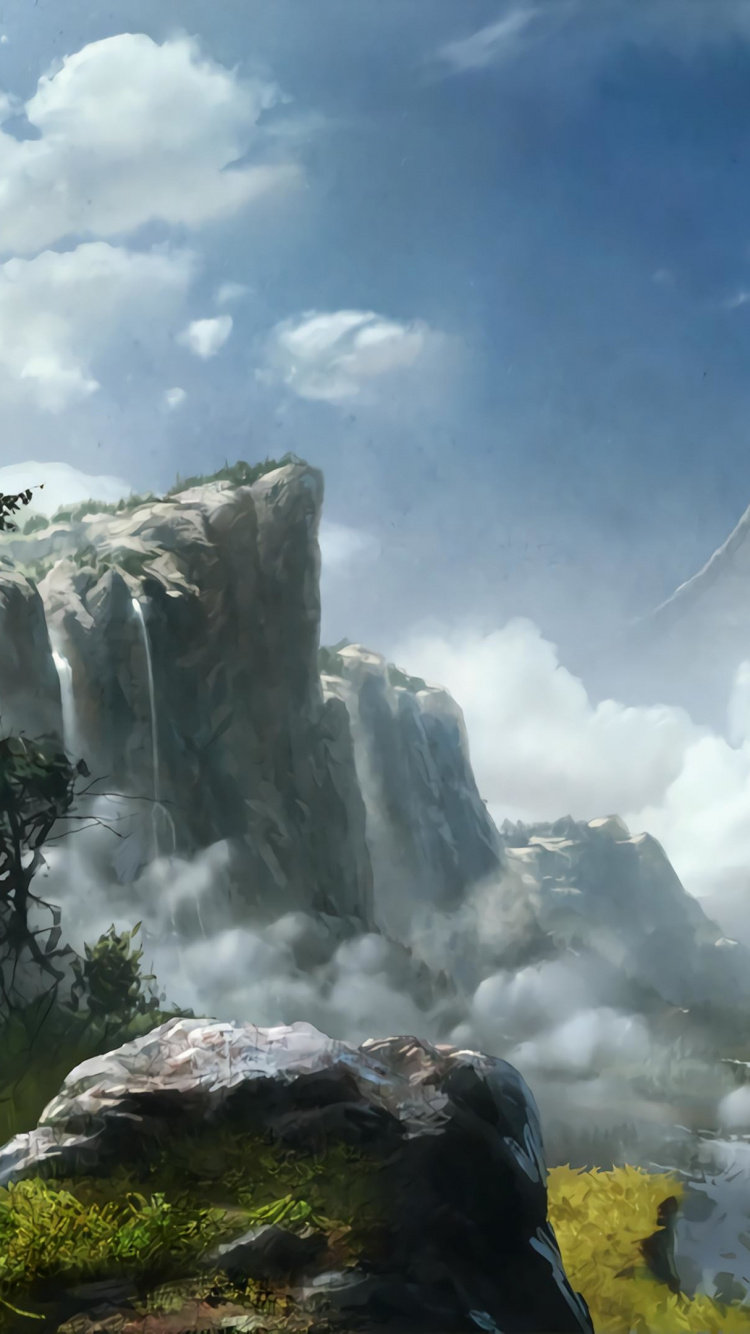 Обои хало Рич, halo 3, природа, водопад, природный заповедник в разрешении 750x1334